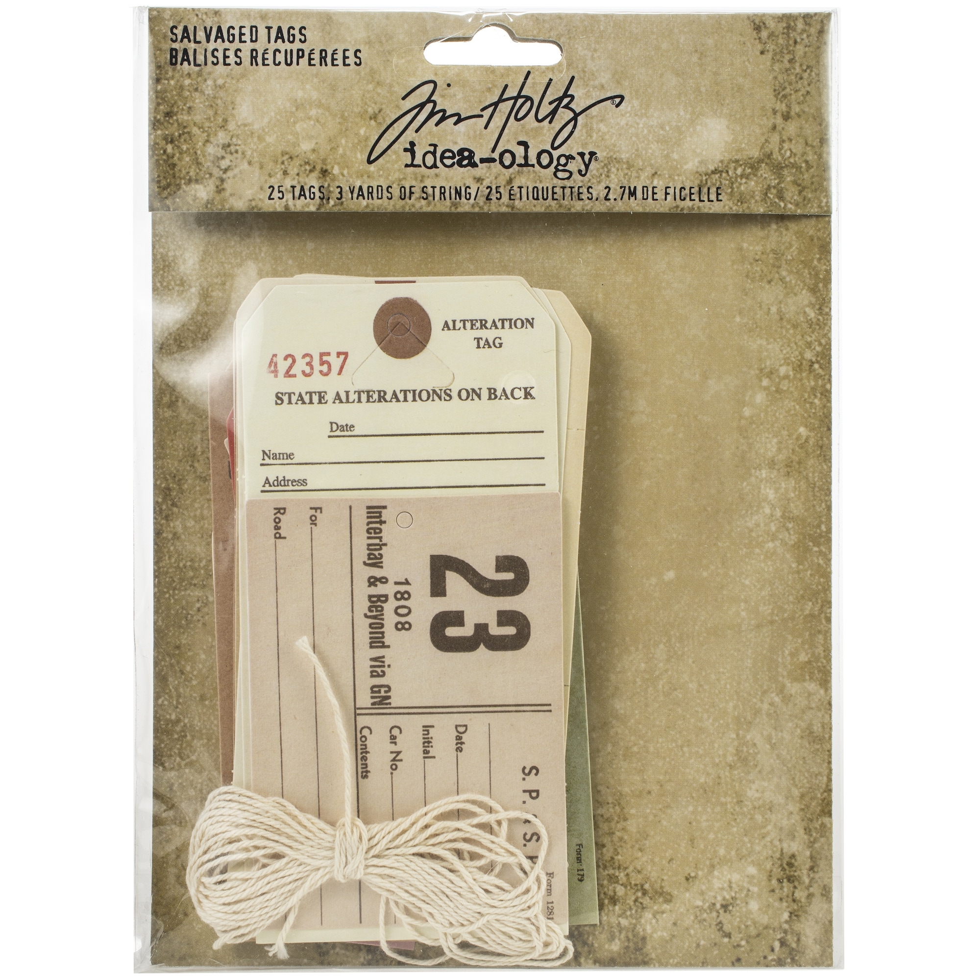 Idea-Ology Salvaged Tags 25/Pkg-